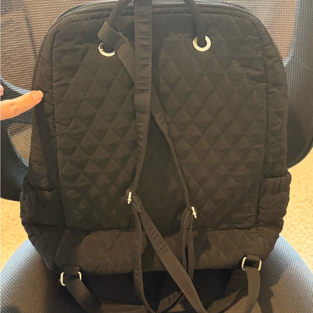 Vera Bradley Quilted Black Backpack - Picture 6 of 8